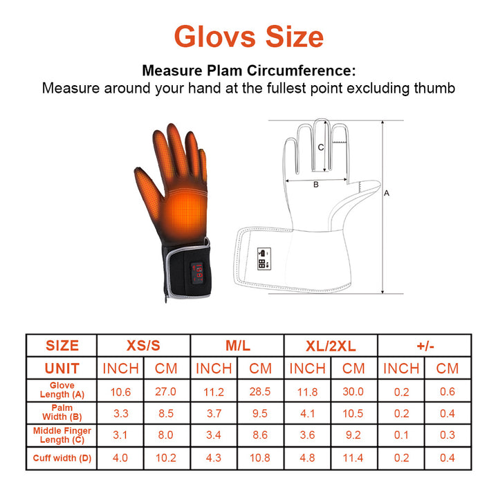 Thin heated gloves