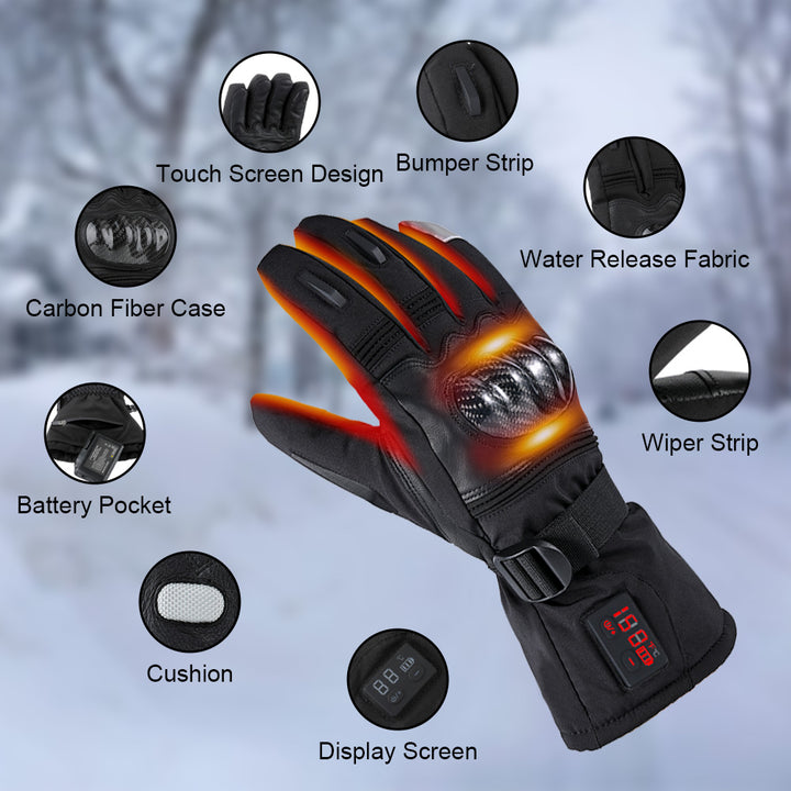 rechargeable heated motorcycle gloves